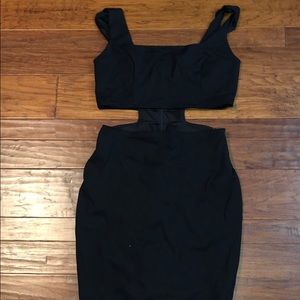 Black dress with stomach cut out